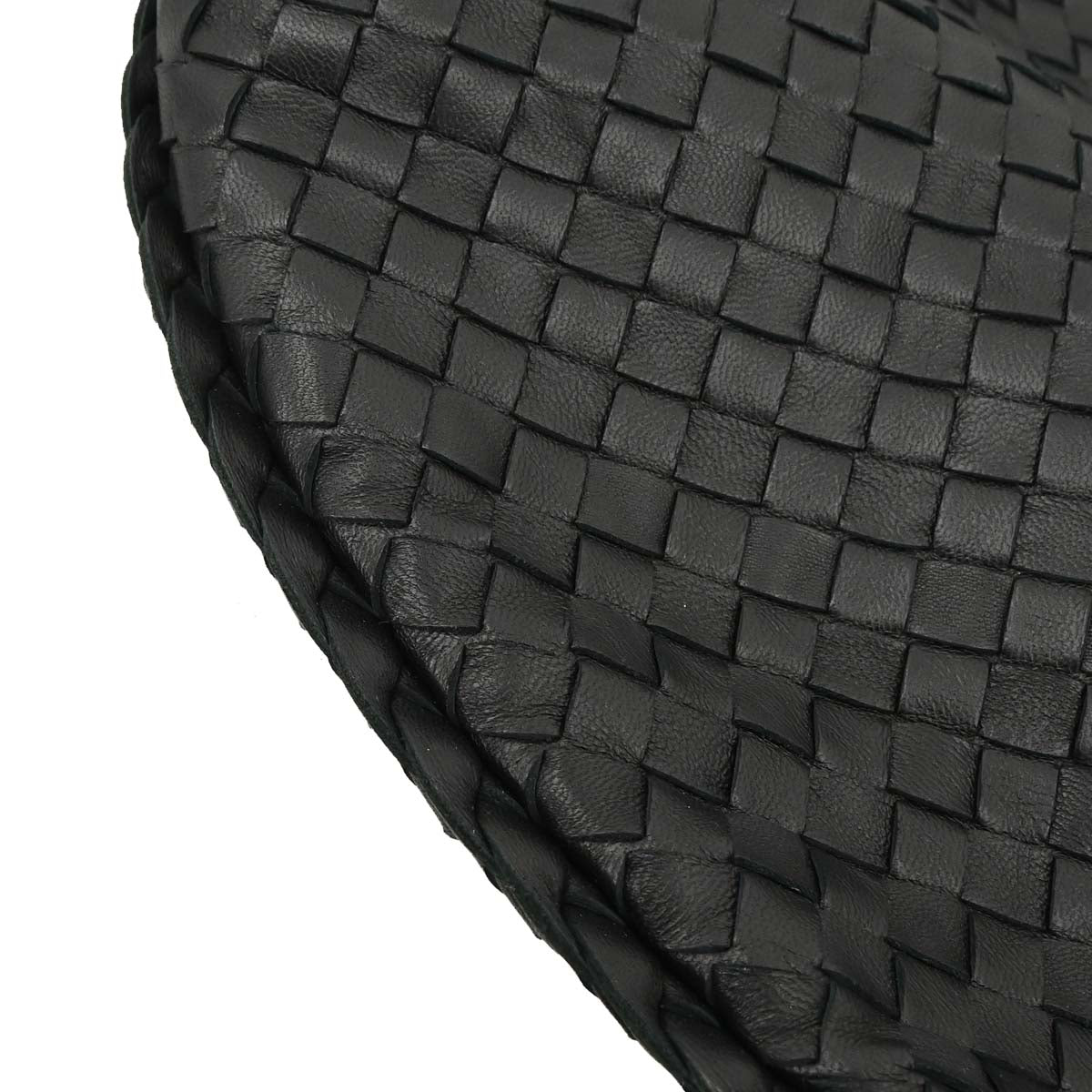 Bottega Veneta Black Lambskin Intrecciato Hobo Handbag