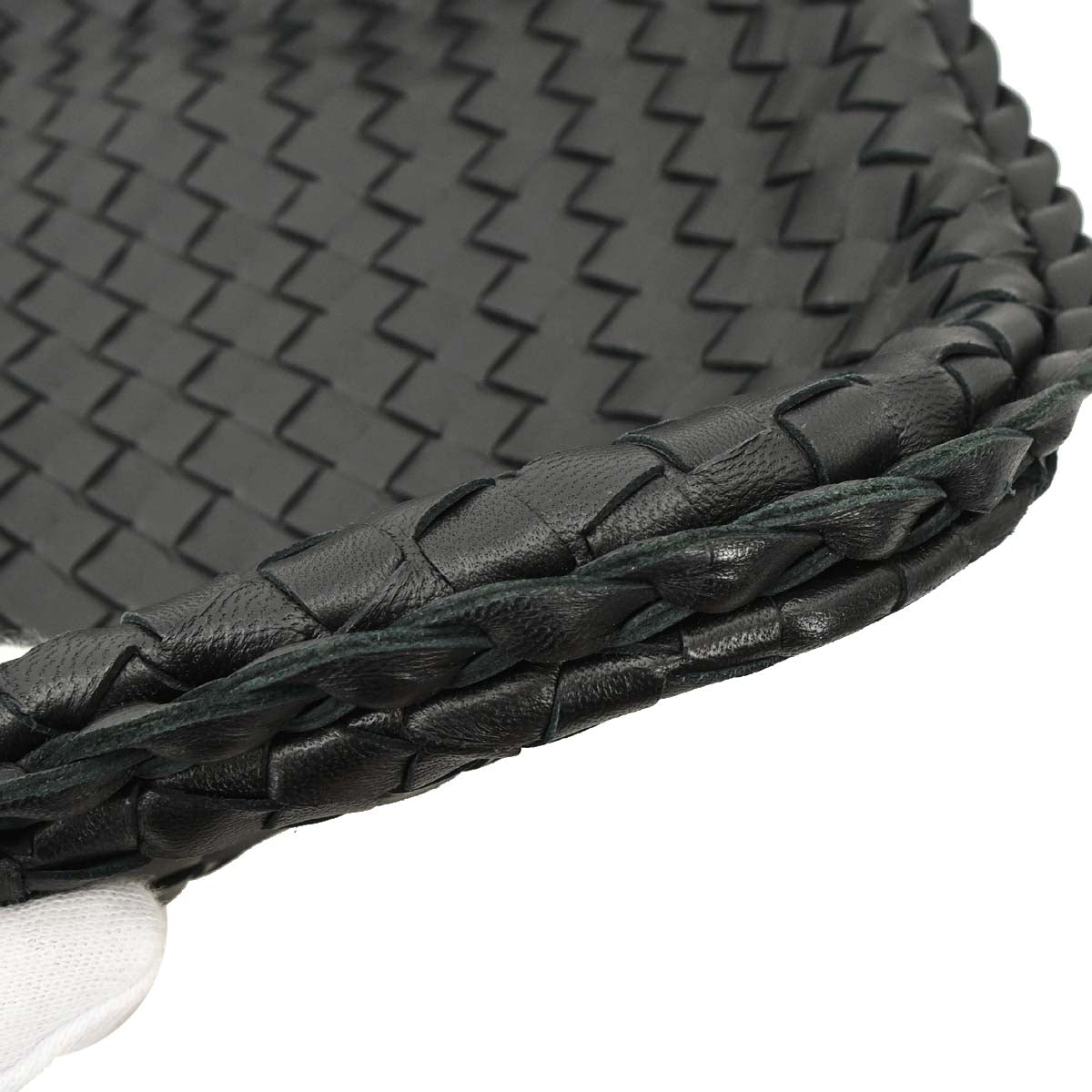 Bottega Veneta Black Lambskin Intrecciato Hobo Handbag