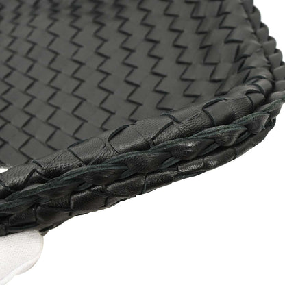 Bottega Veneta Black Lambskin Intrecciato Hobo Handbag