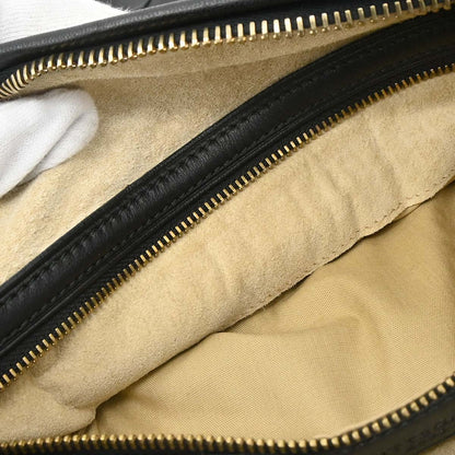 Bottega Veneta Black Lambskin Intrecciato Hobo Handbag