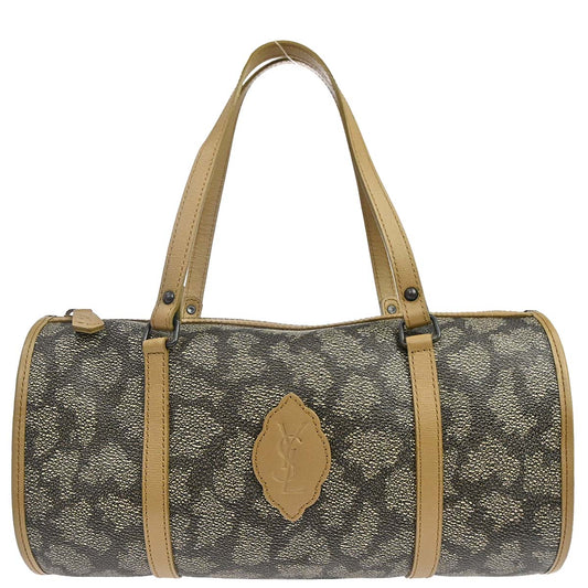 Yves Saint Laurent Gray PVC Giraffe Print Mini Drum Handbag