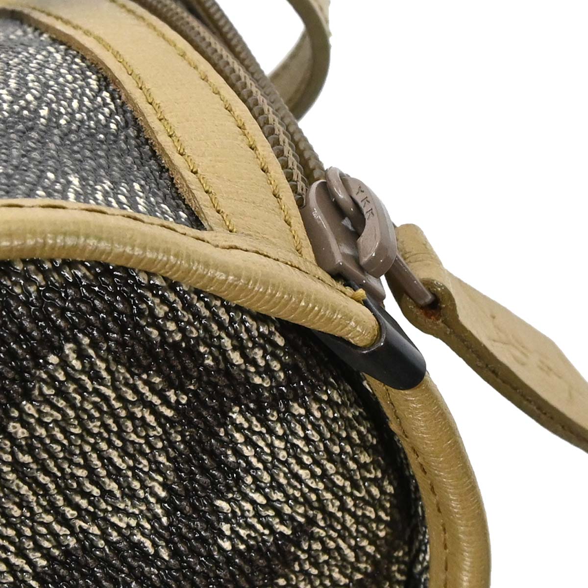 Yves Saint Laurent Gray PVC Giraffe Print Mini Drum Handbag