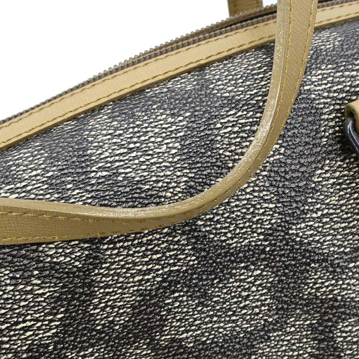 Yves Saint Laurent Gray PVC Giraffe Print Mini Drum Handbag