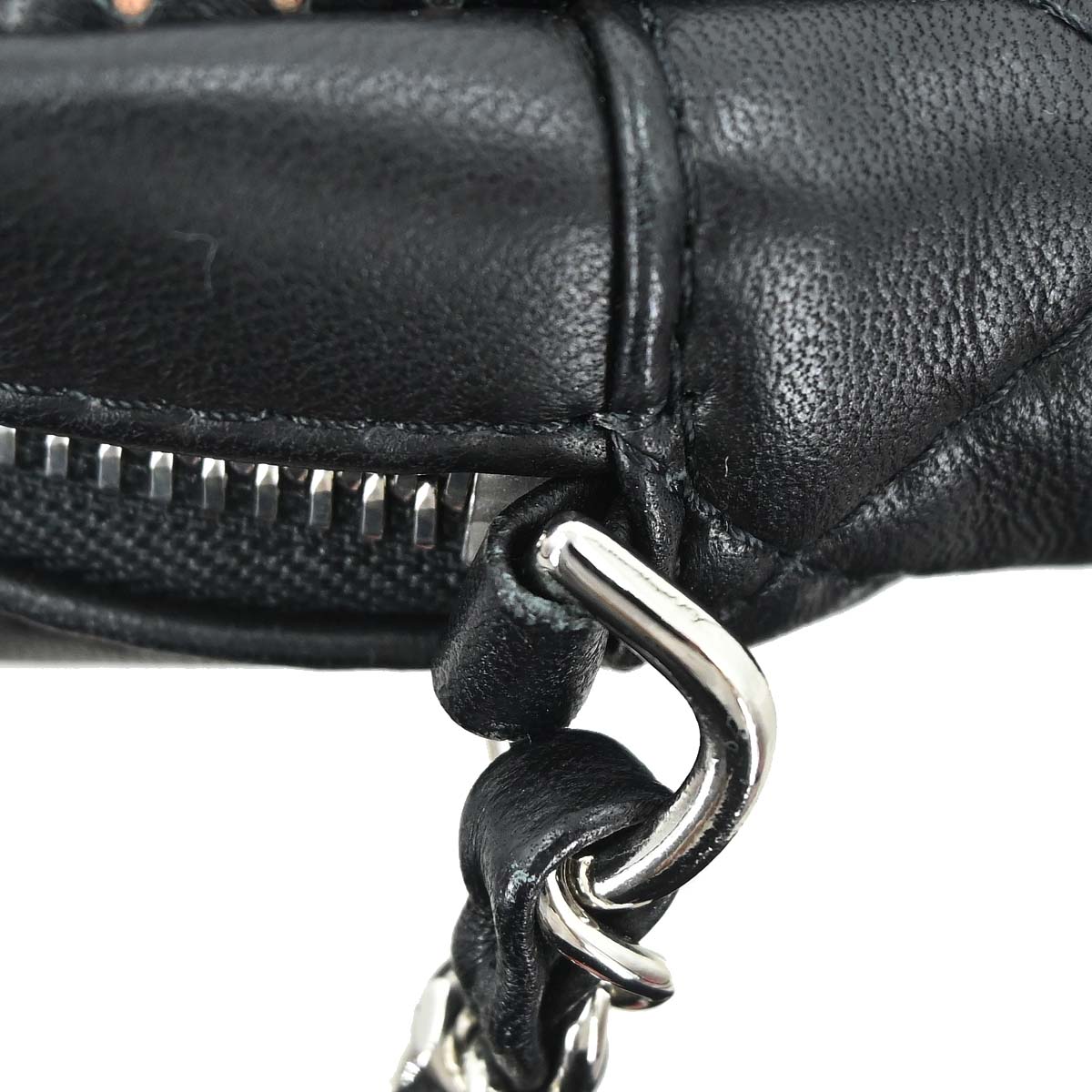 Chanel Black Perforated Lambskin Ultra Pocket Camera Bag