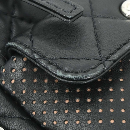Chanel Black Perforated Lambskin Ultra Pocket Camera Bag