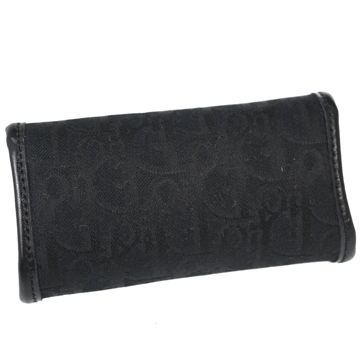 Christian Dior Black Trotter Kiss Lock Coin Purse Wallet Mini Pouch
