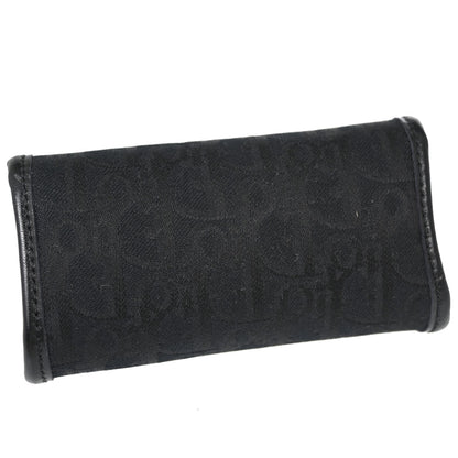Christian Dior Black Trotter Kiss Lock Coin Purse Wallet Mini Pouch