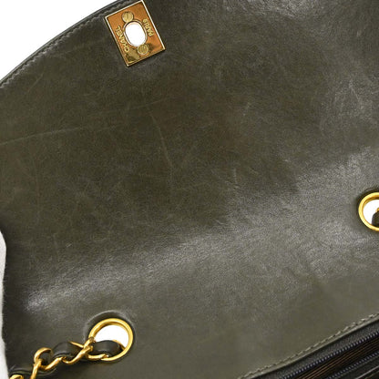 Chanel Green Lambskin Small Diana Shoulder Bag