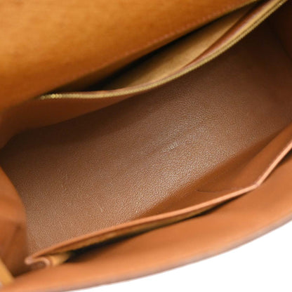 Hermes * Chestnut Ostrich Kelly 28 Sellier 2way Shoulder Handbag