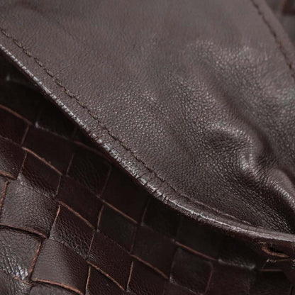 Bottega Veneta Brown Lambskin Intrecciato Tote Handbag