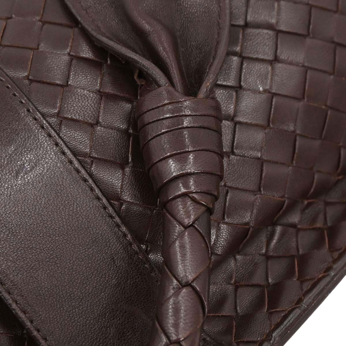 Bottega Veneta Brown Lambskin Intrecciato Tote Handbag