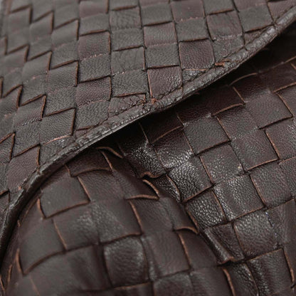 Bottega Veneta Brown Lambskin Intrecciato Tote Handbag