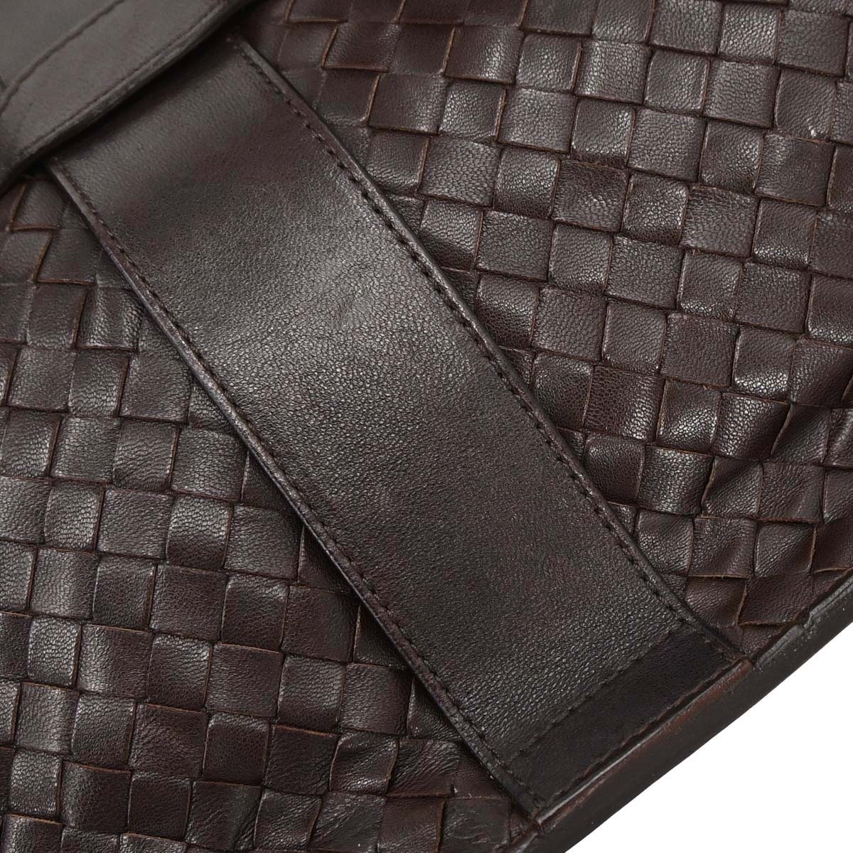 Bottega Veneta Brown Lambskin Intrecciato Tote Handbag