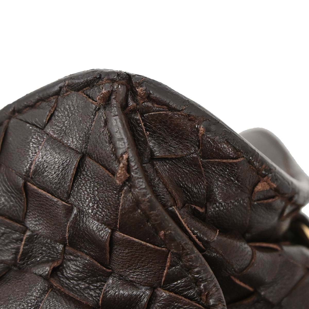 Bottega Veneta Brown Lambskin Intrecciato Tote Handbag