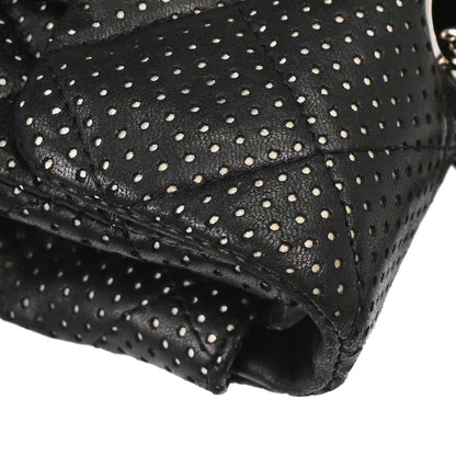 Chanel 2006-2008 Black Perforated Lambskin Shoulder Bag
