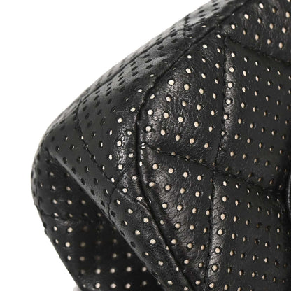 Chanel 2006-2008 Black Perforated Lambskin Shoulder Bag