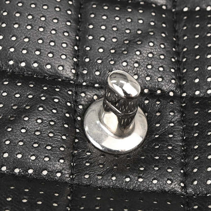 Chanel 2006-2008 Black Perforated Lambskin Shoulder Bag
