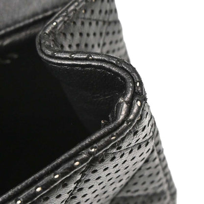 Chanel 2006-2008 Black Perforated Lambskin Shoulder Bag