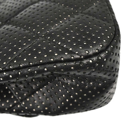 Chanel 2006-2008 Black Perforated Lambskin Shoulder Bag