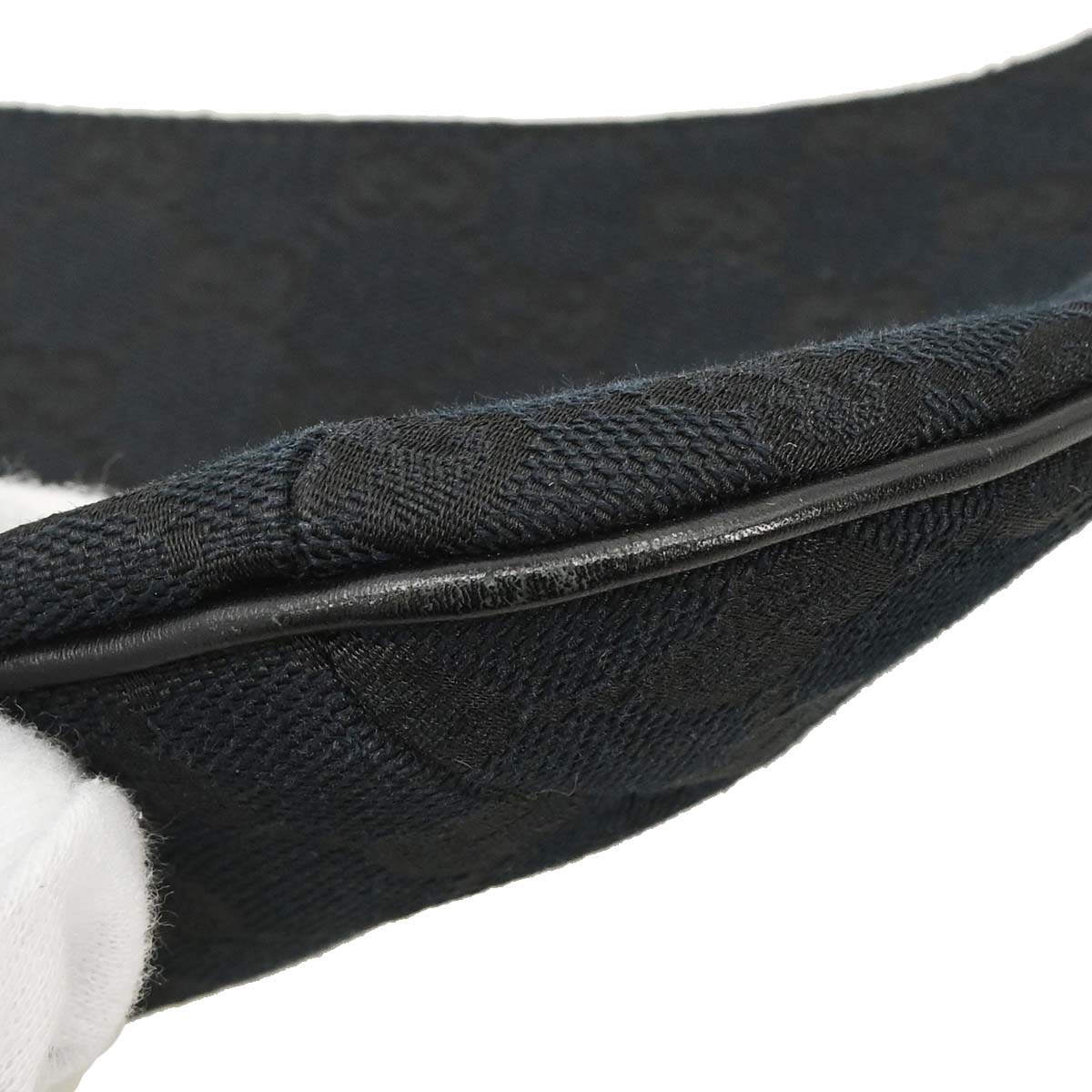 Gucci Black Canvas GG Handbag