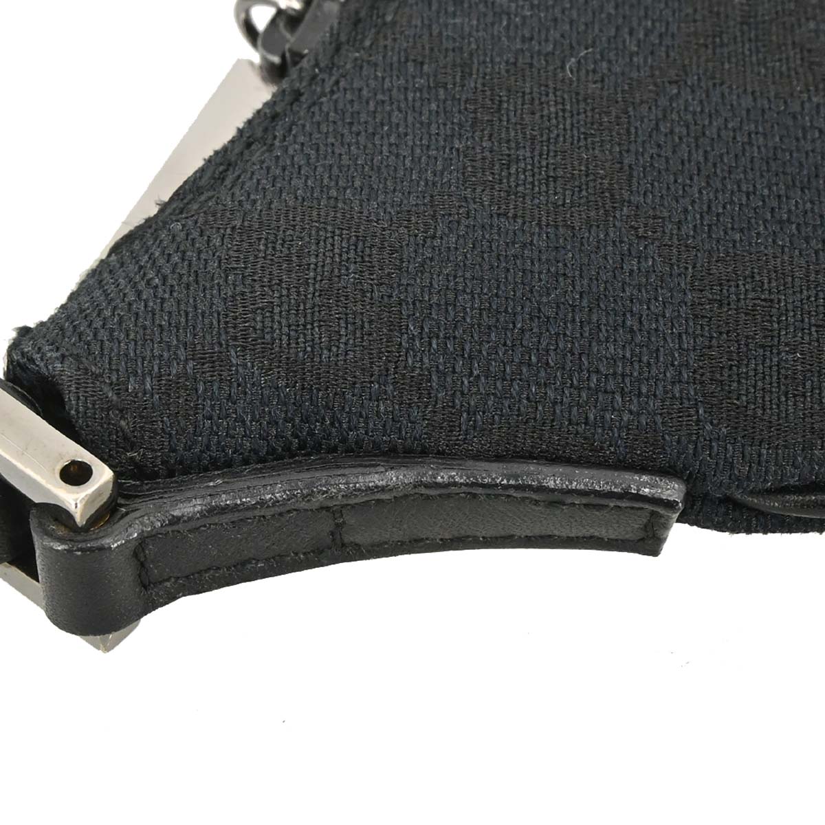 Gucci Black Canvas GG Handbag