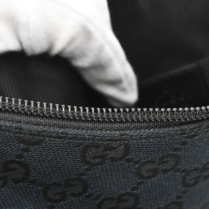 Gucci Black Canvas GG Handbag