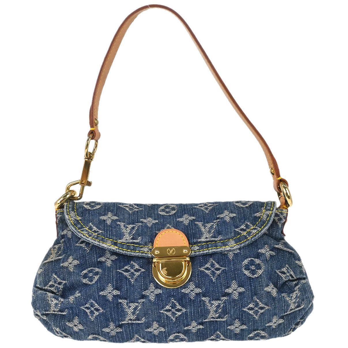 Louis Vuitton Blue Monogram Denim Mini Pleaty Handbag M95050
