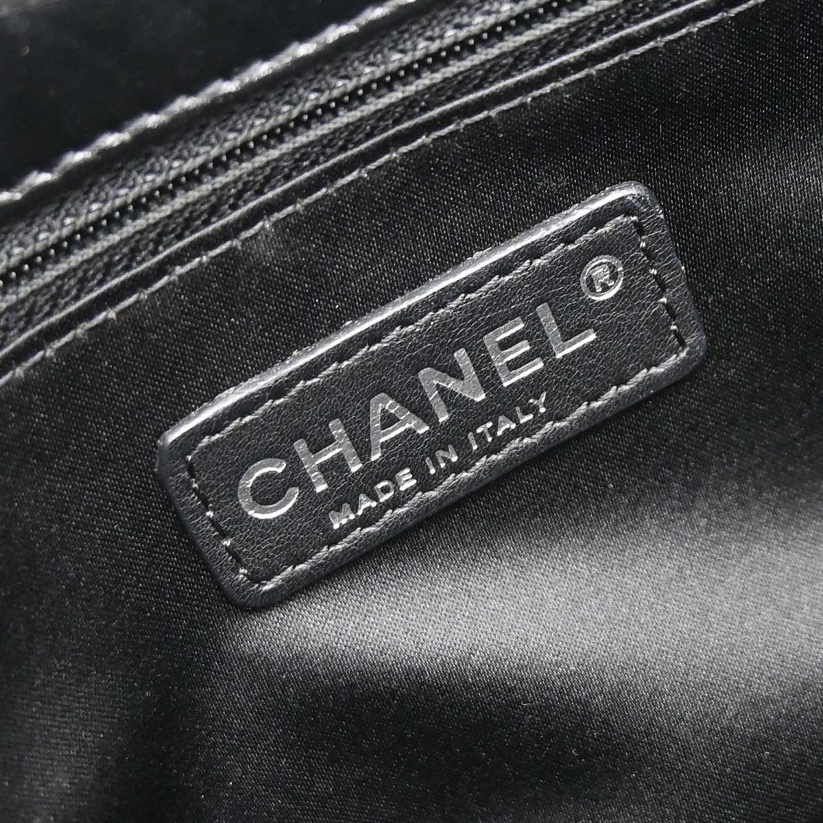 Chanel Black Glazed Calfskin Twisted Flap Shoulder Bag
