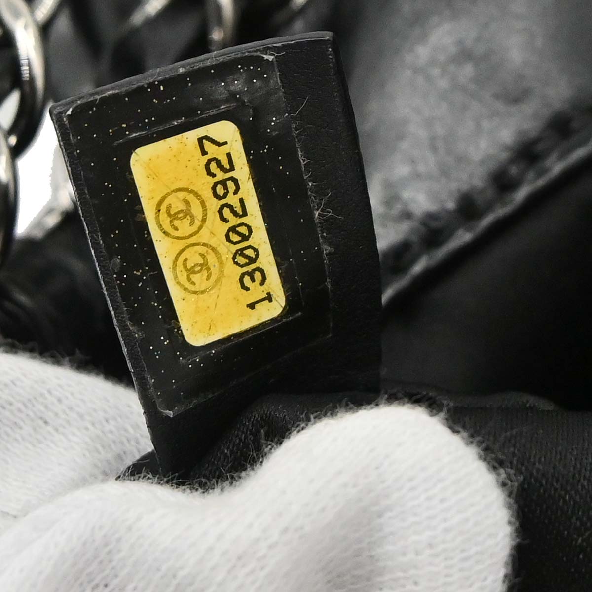 Chanel Black Glazed Calfskin Twisted Flap Shoulder Bag