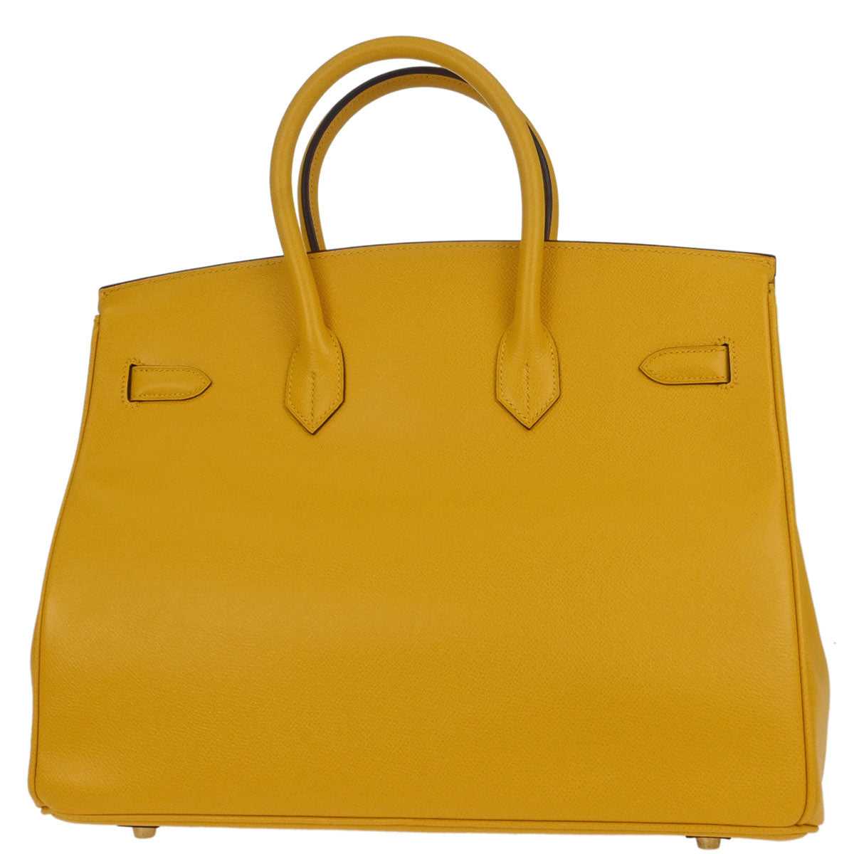 Hermes Jaune Courchevel Birkin 35 Handbag