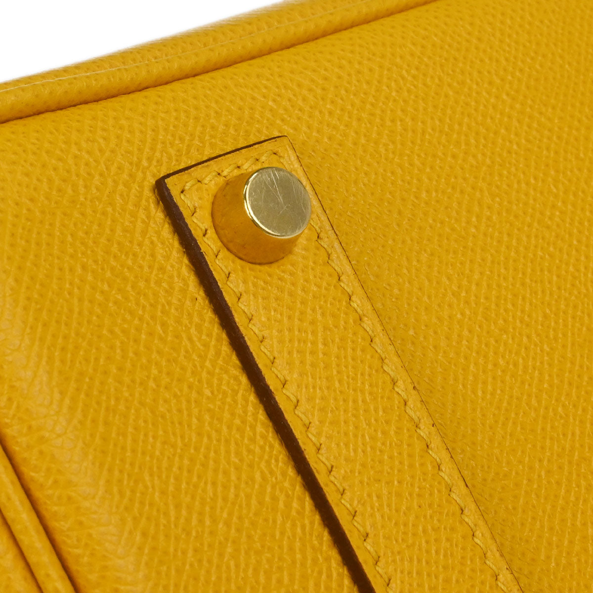 Hermes Jaune Courchevel Birkin 35 Handbag