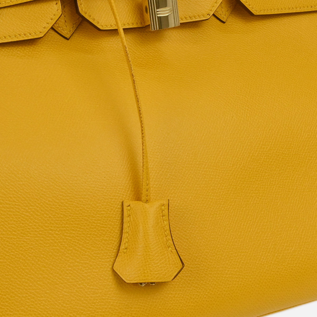 Hermes Jaune Courchevel Birkin 35 Handbag