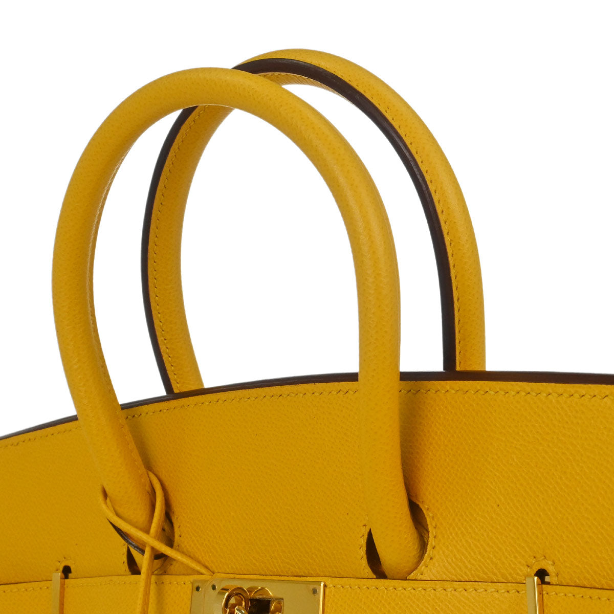 Hermes Jaune Courchevel Birkin 35 Handbag