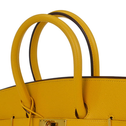 Hermes Jaune Courchevel Birkin 35 Handbag