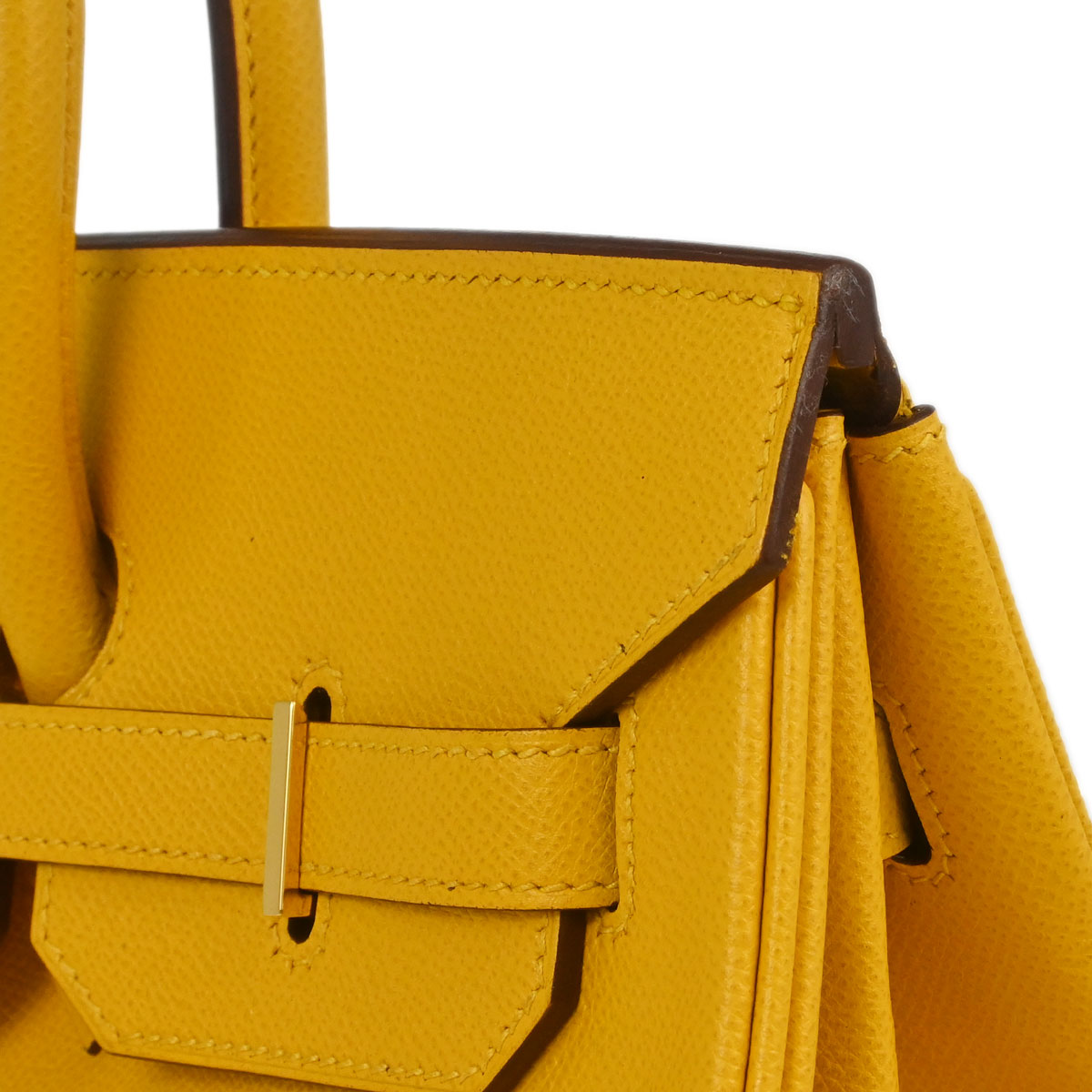 Hermes Jaune Courchevel Birkin 35 Handbag