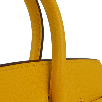 Hermes Jaune Courchevel Birkin 35 Handbag
