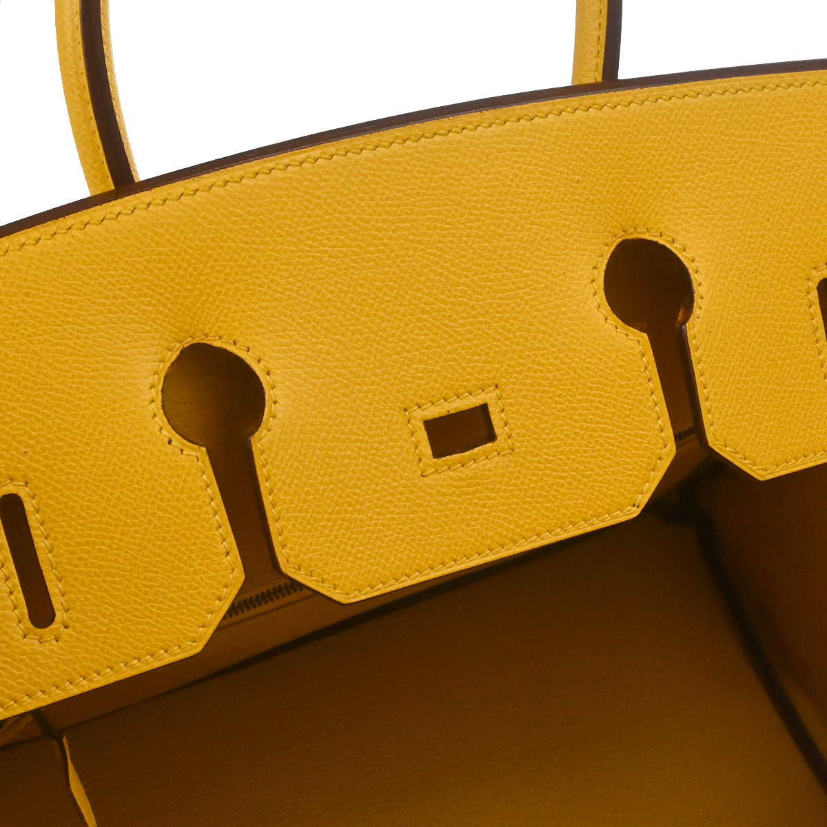 Hermes Jaune Courchevel Birkin 35 Handbag