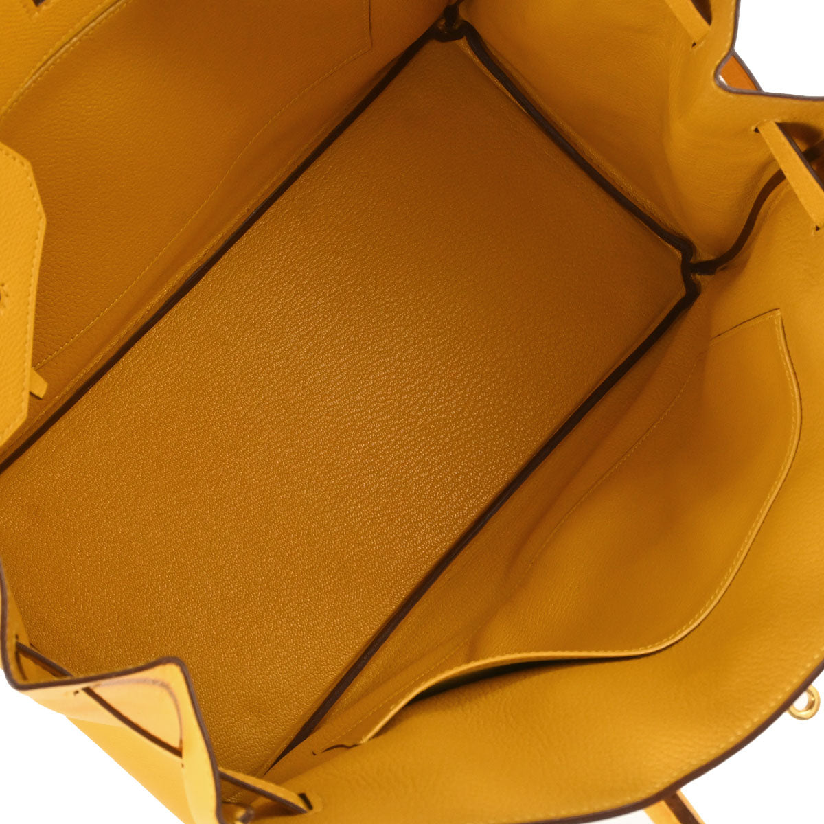 Hermes Jaune Courchevel Birkin 35 Handbag