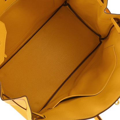 Hermes Jaune Courchevel Birkin 35 Handbag