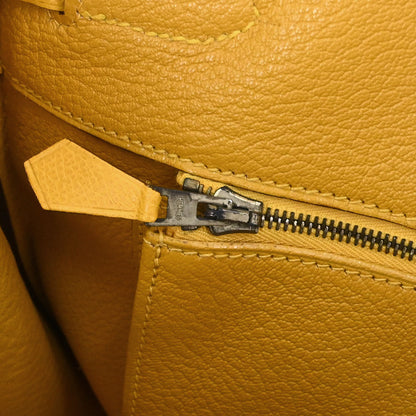 Hermes Jaune Courchevel Birkin 35 Handbag