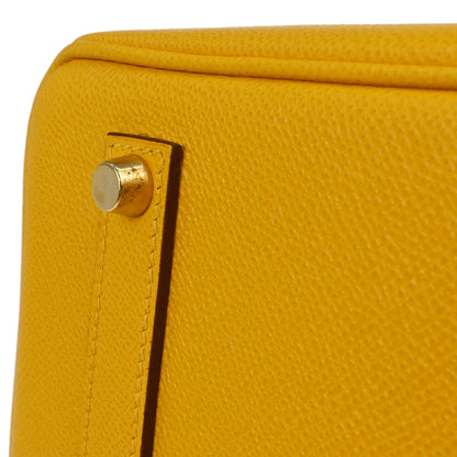 Hermes Jaune Courchevel Birkin 35 Handbag