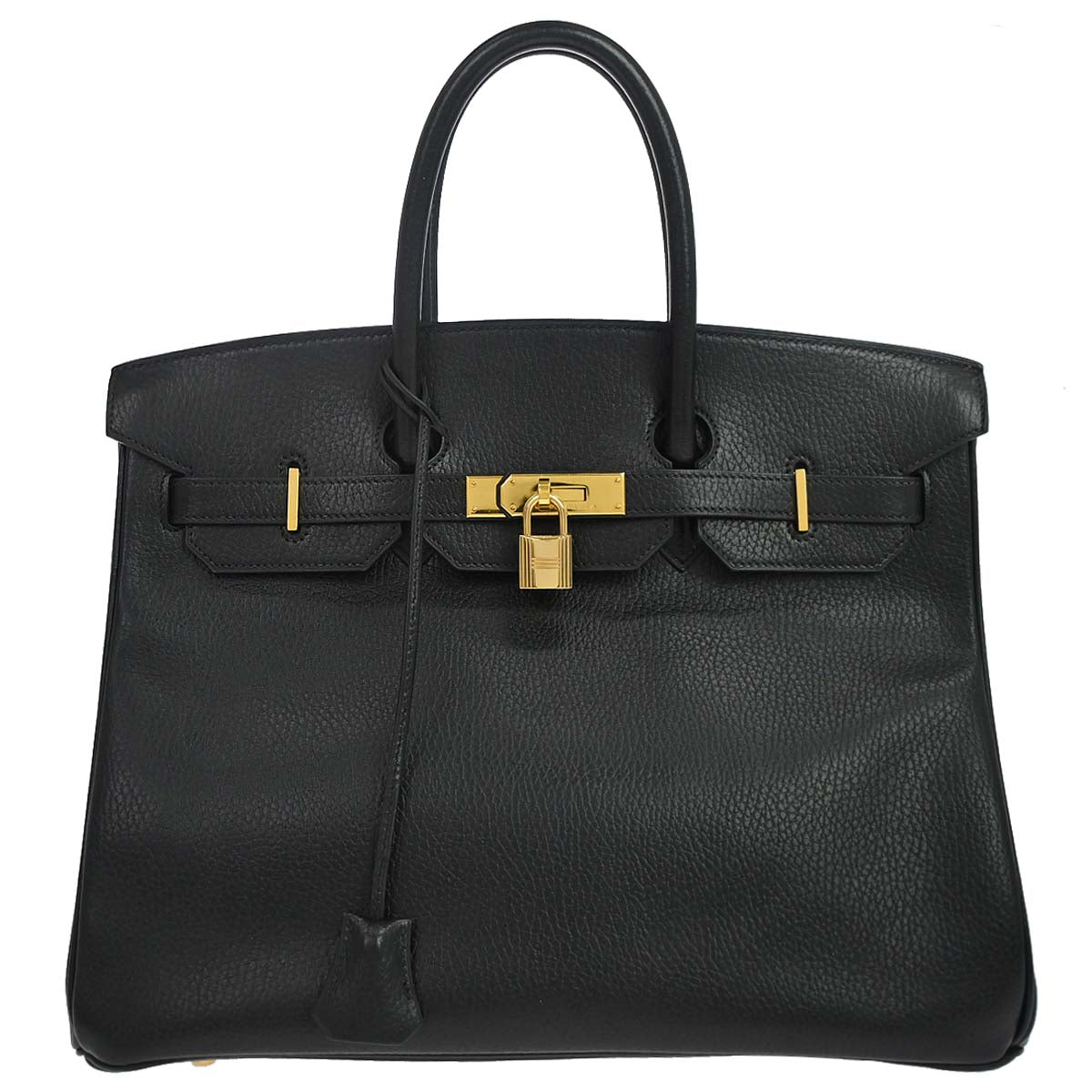 Hermes Black Ardennes Birkin 35 Handbag