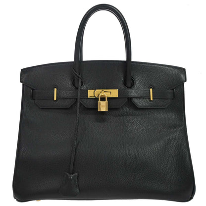 Hermes Black Ardennes Birkin 35 Handbag