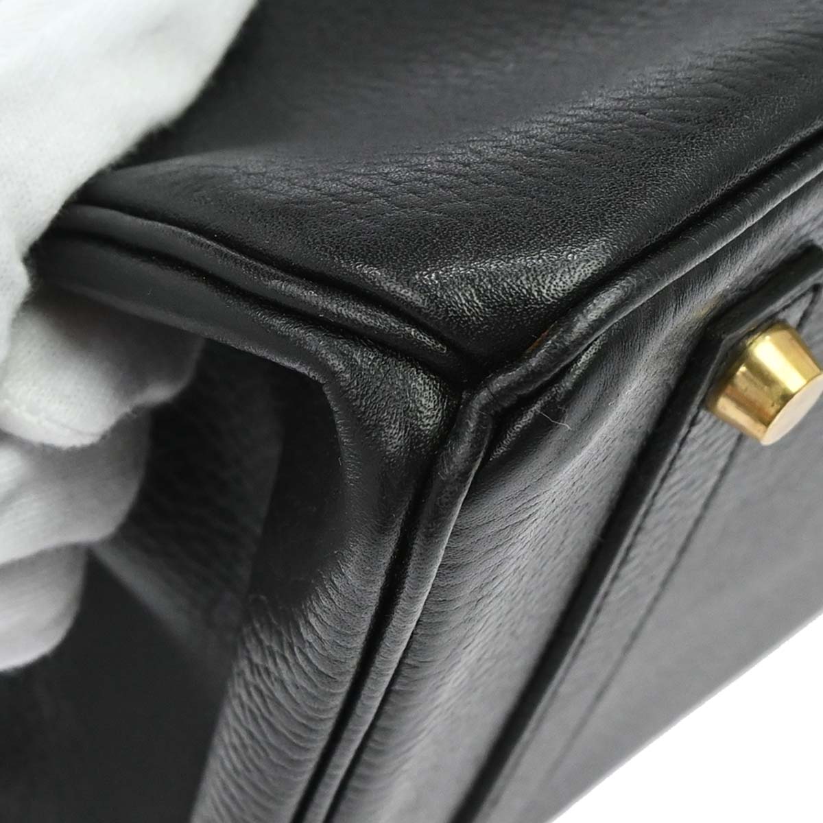 Hermes Black Ardennes Birkin 35 Handbag