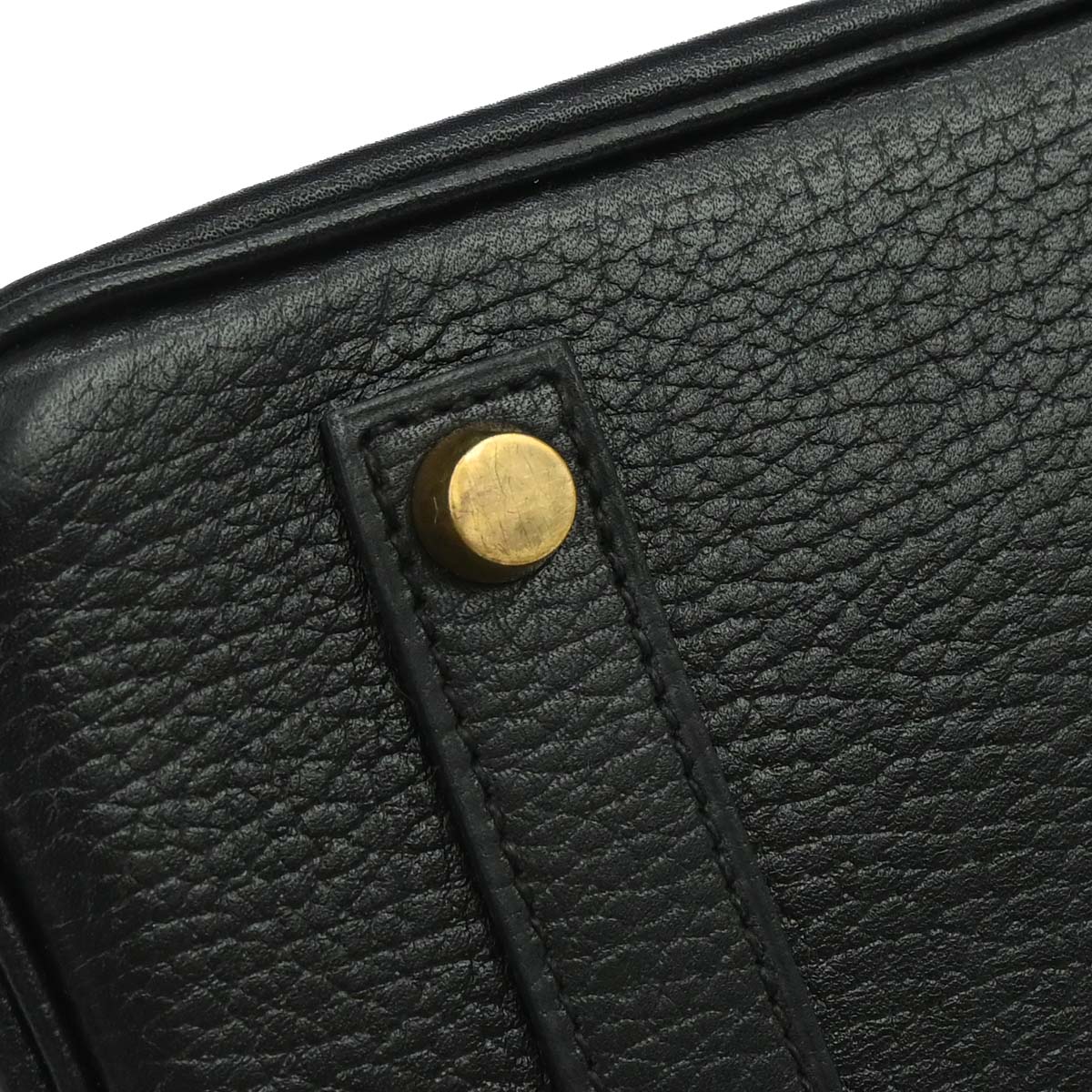 Hermes Black Ardennes Birkin 35 Handbag