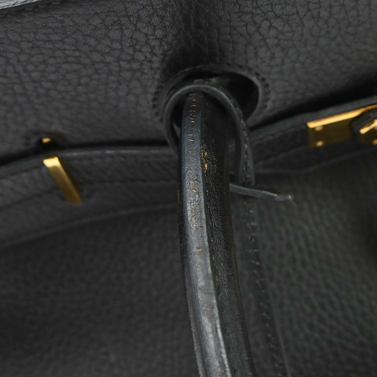 Hermes Black Ardennes Birkin 35 Handbag