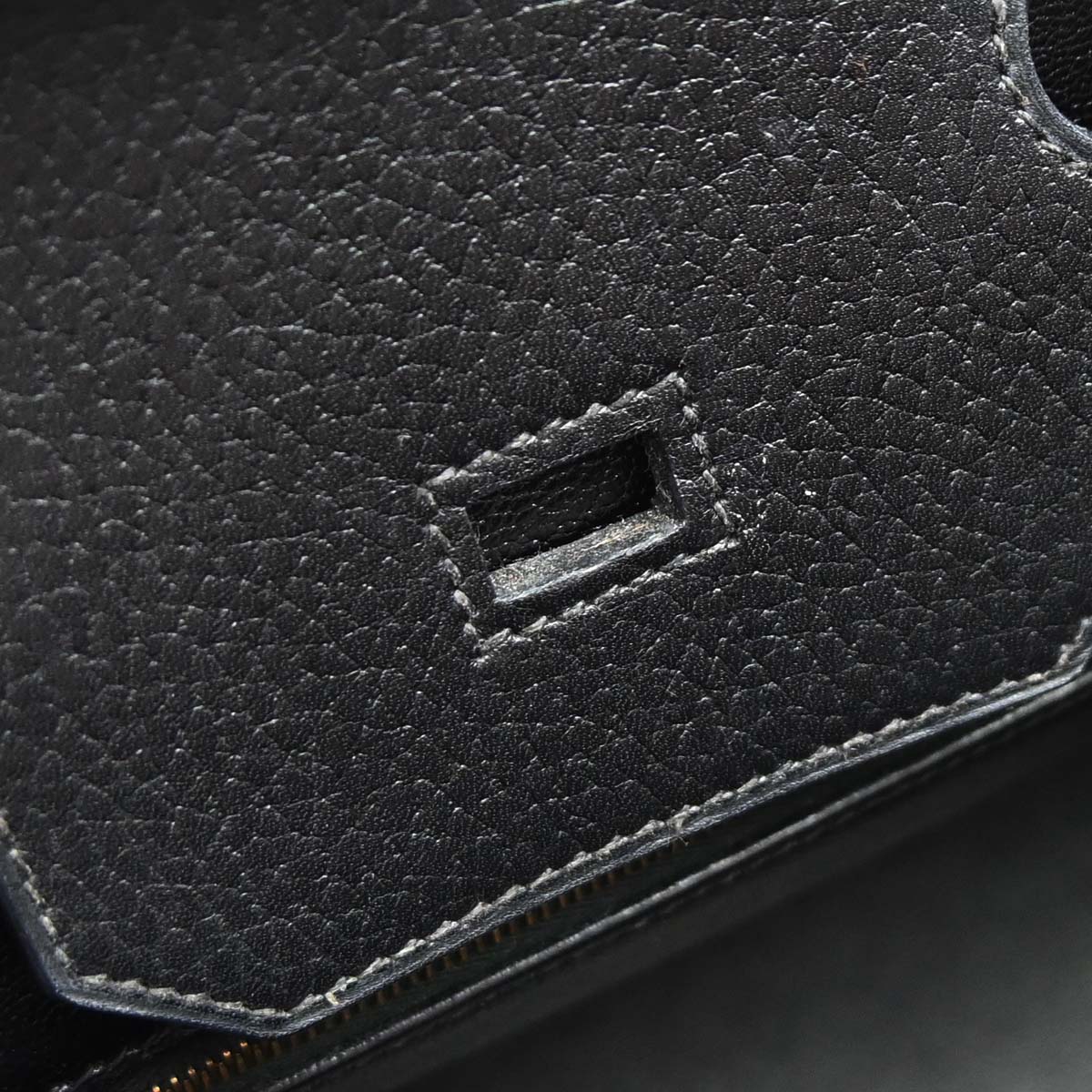 Hermes Black Ardennes Birkin 35 Handbag