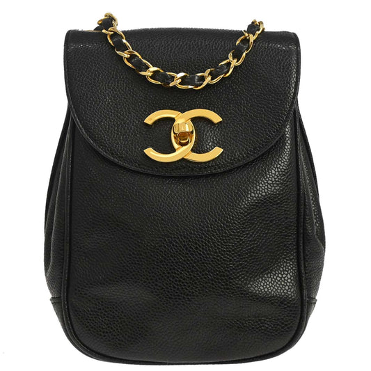Chanel Black Caviar Skin Shoulder Bag