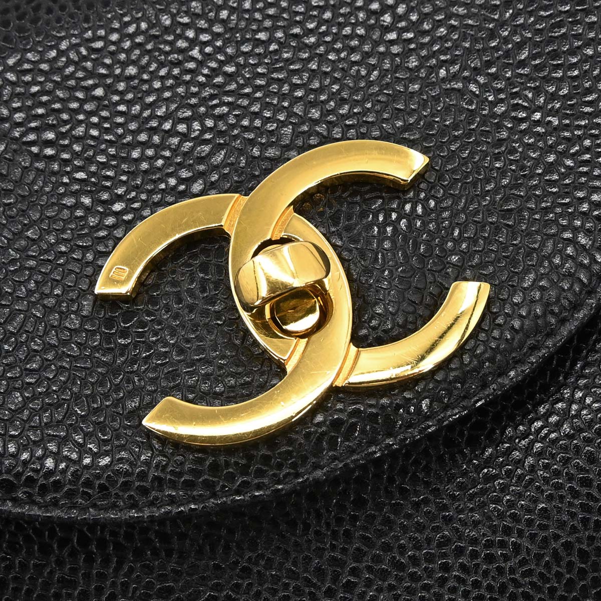 Chanel Black Caviar Skin Shoulder Bag