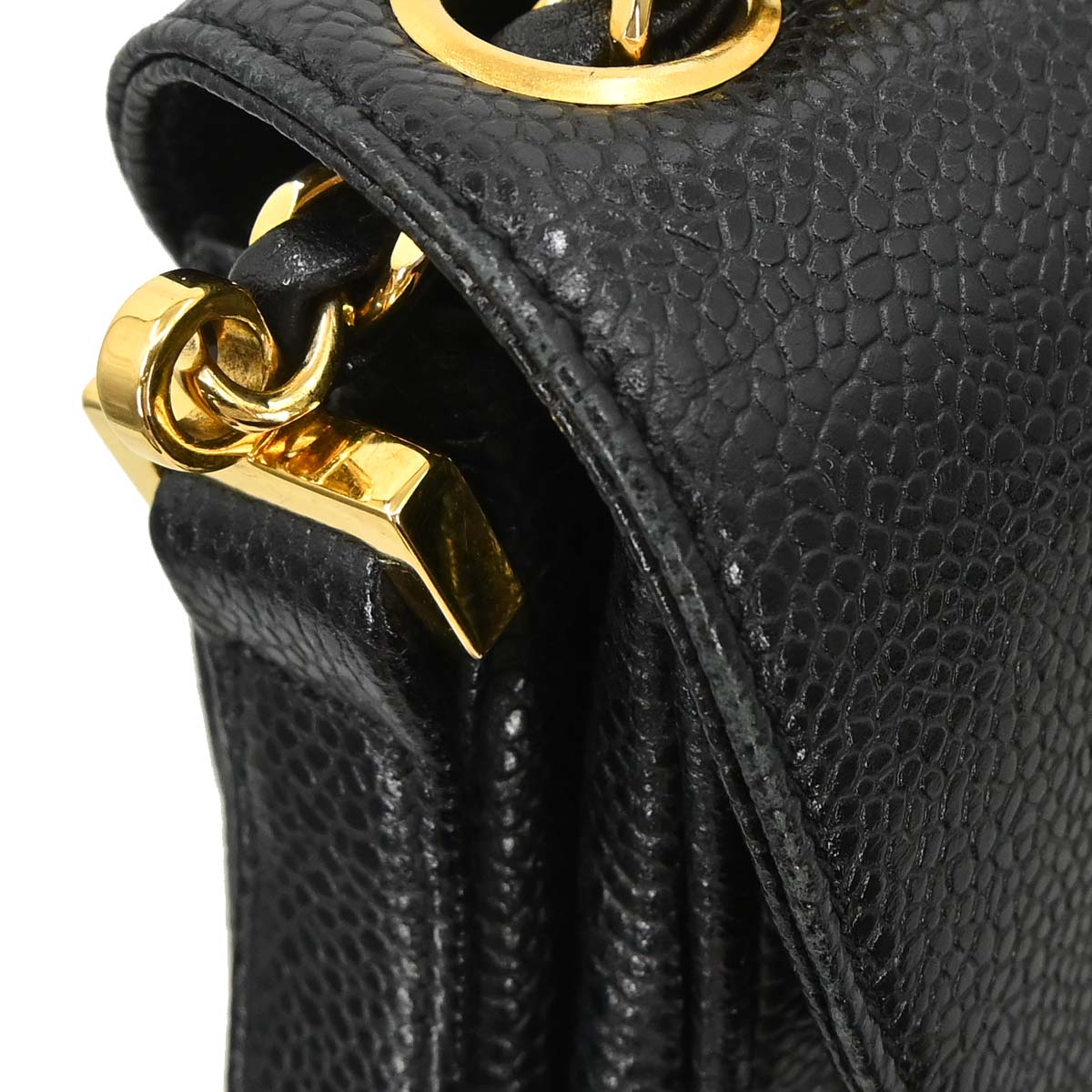 Chanel Black Caviar Skin Shoulder Bag